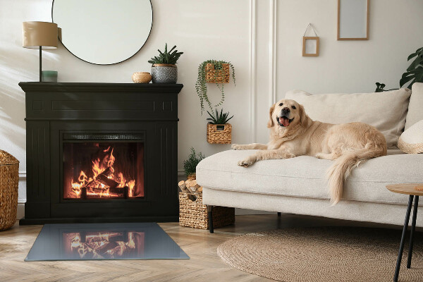 Pravokotna podložna plošča za kamin Barva temno modra