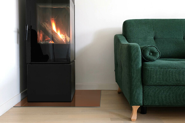 Pravokotna kaljeno steklo za kamin Barva rjava