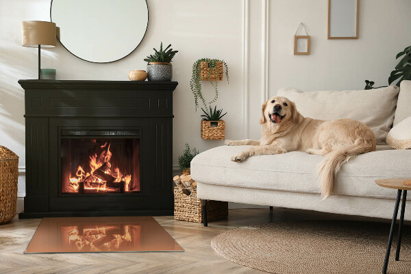 Pravokotna kaljeno steklo za kamin Barva rjava