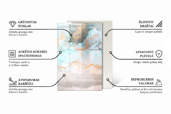 Pravokotna podložna plošča za kamin Barva Bež