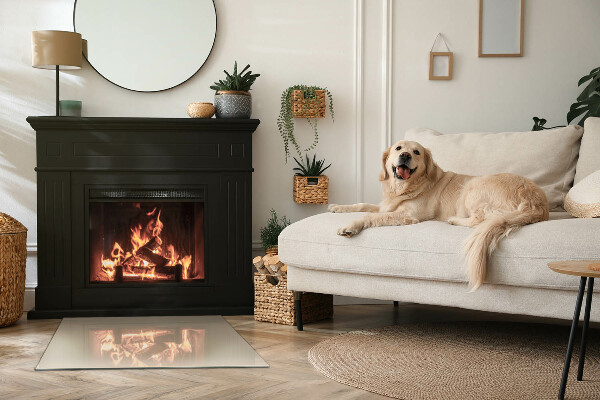 Pravokotna podložna plošča za kamin Barva Bež