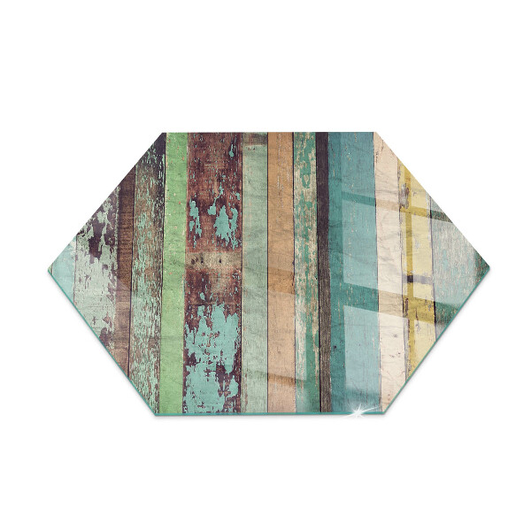 Šesterokotna steklo za pod kamin Plošče v različnih odtenkih