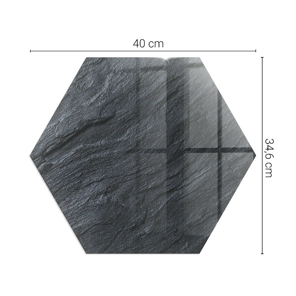 Šesterokotna podložno steklo za kamin Tekstura kamnite površine