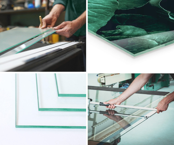 Šesterokotna steklena podložna plošča za kamin Naravne lesene plošče