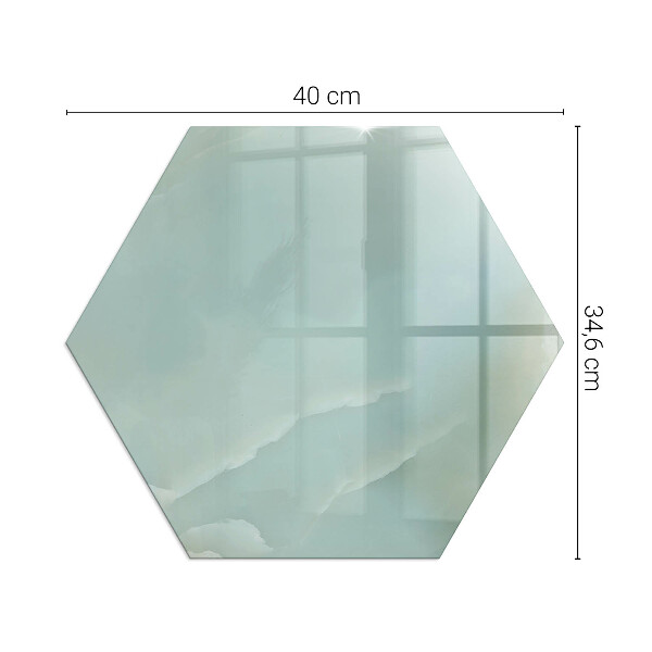 Šesterokotna podložno steklo za kamin Nežen marmorni vzorec