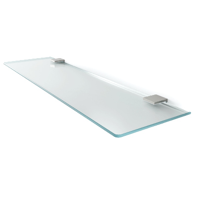 Polopriesvitna steklena kopalniška polica za steno 50x13 cm