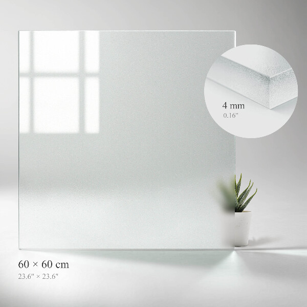 Kvadratna mizna plošča v polprosojni izvedbi