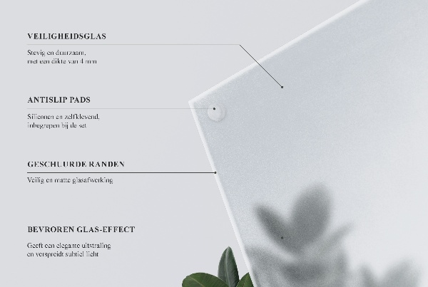 Okrogla mizna plošča, polprosojna