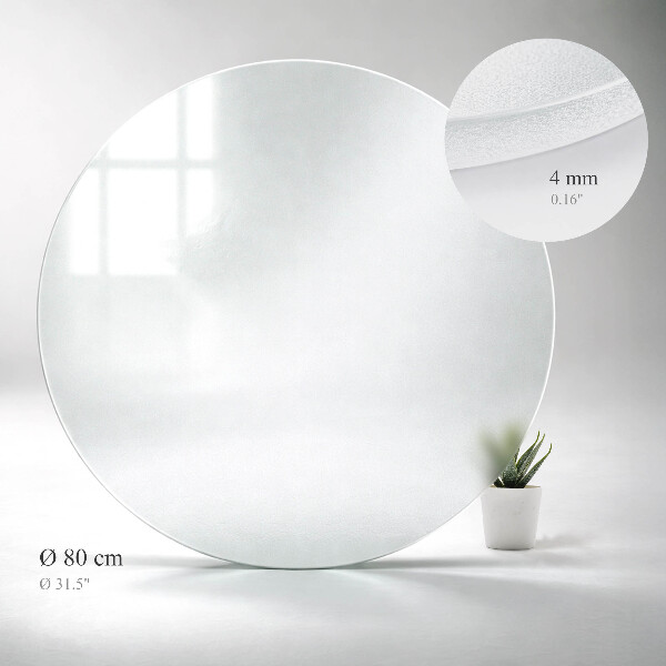 Okrogla mizna plošča, polprosojna