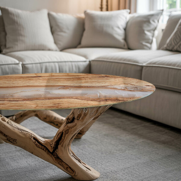 Steklena mizna plošča z natisom Vzorec naravnega lesa in smole