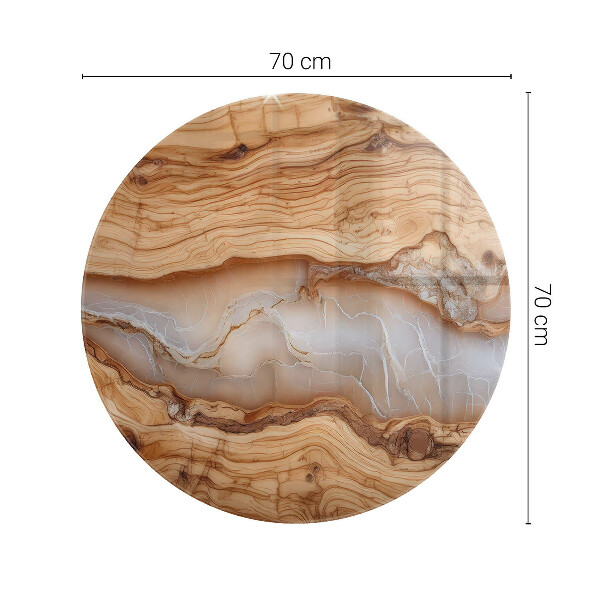 Steklena mizna plošča z natisom Vzorec naravnega lesa in smole