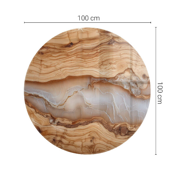 Steklena mizna plošča z natisom Vzorec naravnega lesa in smole