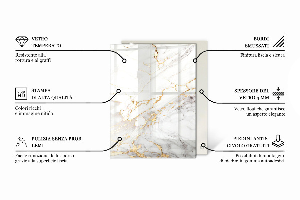 Pravokotna steklena mizna plošča Leseni panelni vzorec