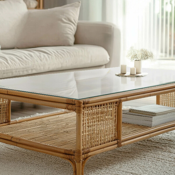 Dekorativna steklena mizna plošča z natisom Gladka bela barva