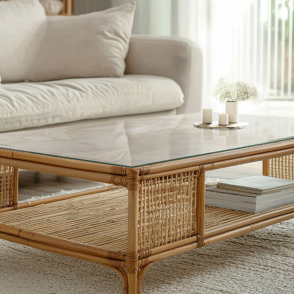 Pravokotna steklena mizna plošča Marmorni vzorec