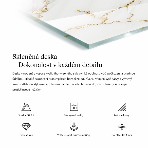 Dekorativna steklena mizna plošča z natisom Mozaikasti ornamenti