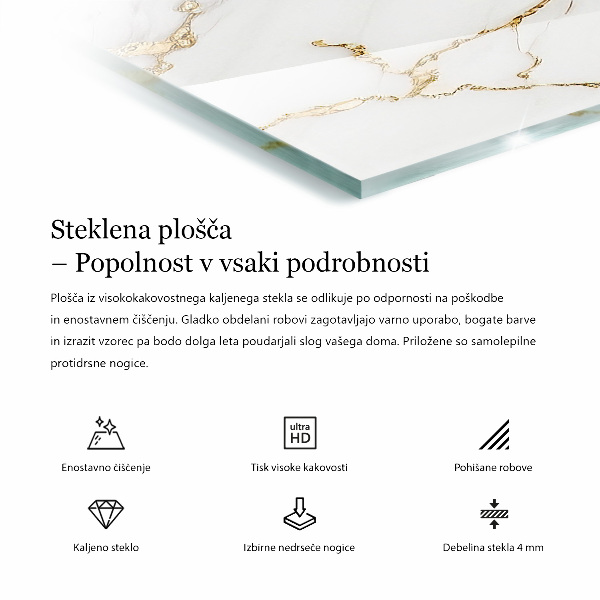 Dekorativna steklena mizna plošča z natisom Mozaikasti ornamenti