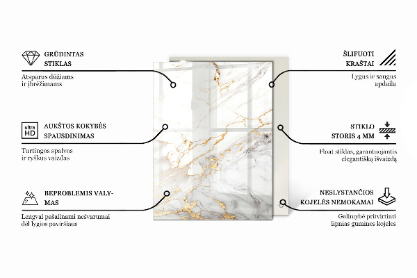 Pravokotna steklena mizna plošča Naravna lesena tekstura