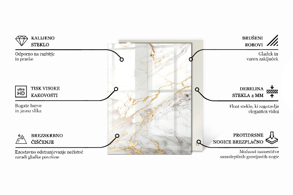 Pravokotna steklena mizna plošča Naravna lesena tekstura