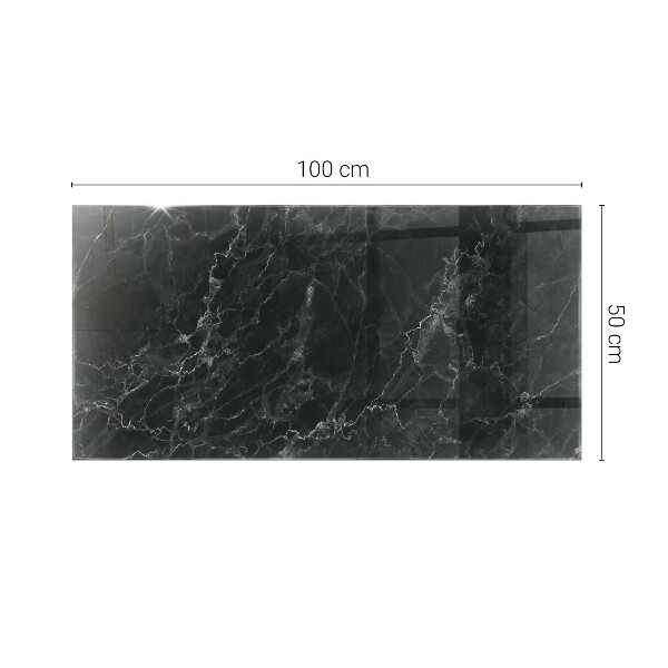 Pravokotna steklena mizna plošča z natisom Vzorec marmorja z žilami