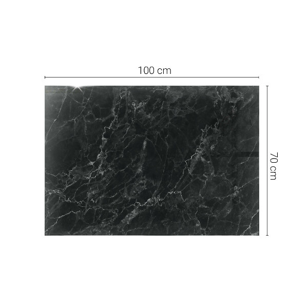 Pravokotna steklena mizna plošča z natisom Vzorec marmorja z žilami