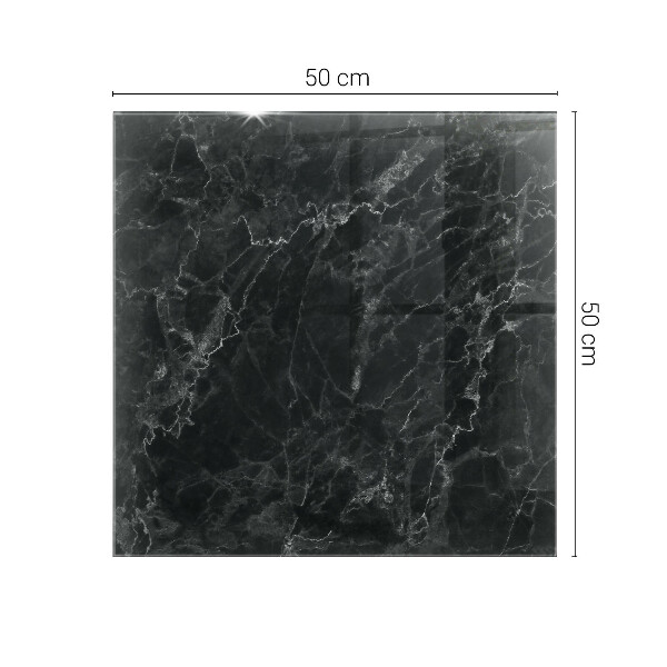 Pravokotna steklena mizna plošča z natisom Vzorec marmorja z žilami