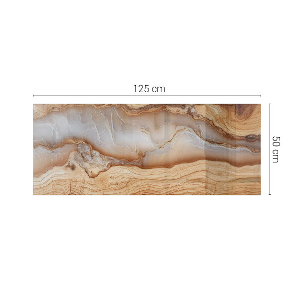 Dekorativna steklena mizna plošča z natisom Vzorec naravnega lesa in smole