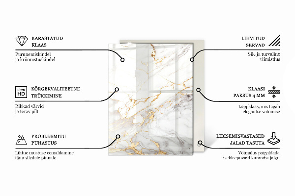 Dekorativna steklena mizna plošča z natisom Vzorec naravnega lesa in smole