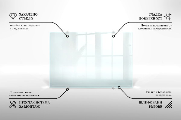Kuhinjska obloga prozoren 100x50 cm