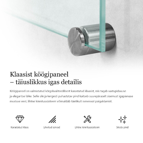 Kuhinjska obloga prozoren 100x50 cm