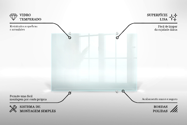 Kuhinjska obloga prozoren 100x50 cm