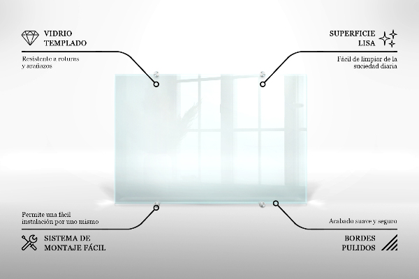 Stenska plošča za kuhinjo prozoren 100x70 cm