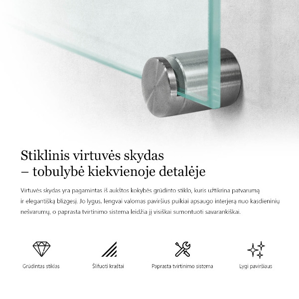 Stenska plošča za kuhinjo prozoren 100x70 cm