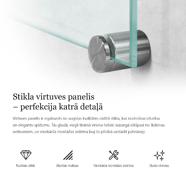 Stenska plošča za kuhinjo prozoren 100x70 cm