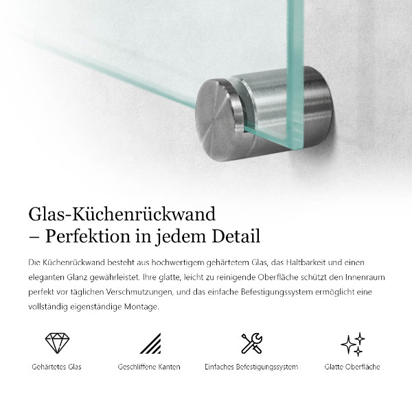 Kuhinjska obloga prozoren 125x50 cm