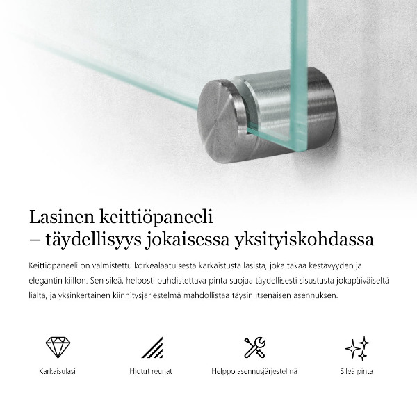 Kuhinjska obloga prozoren 125x50 cm