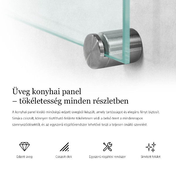 Kuhinjska obloga prozoren 125x50 cm