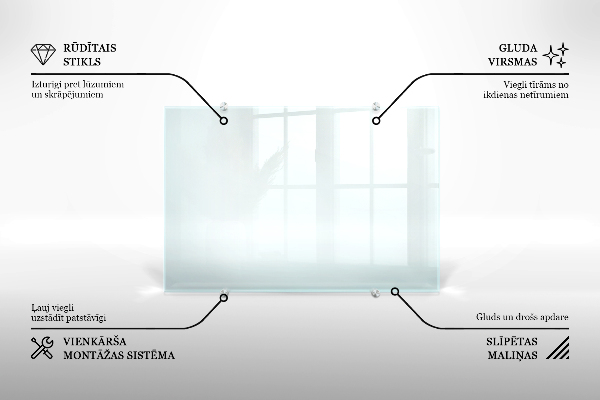 Kuhinjska obloga prozoren 125x50 cm