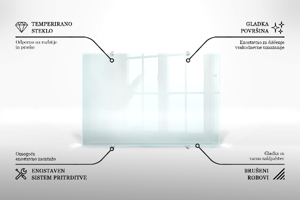 Kuhinjska obloga prozoren 125x50 cm