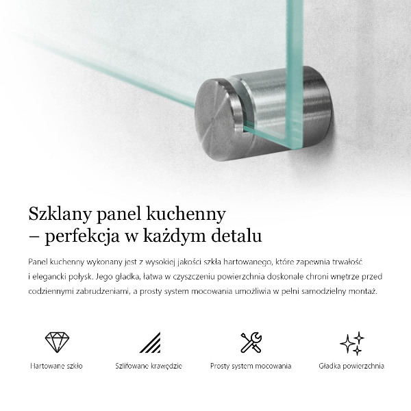 Kuhinjska obloga prozoren 60x60 cm