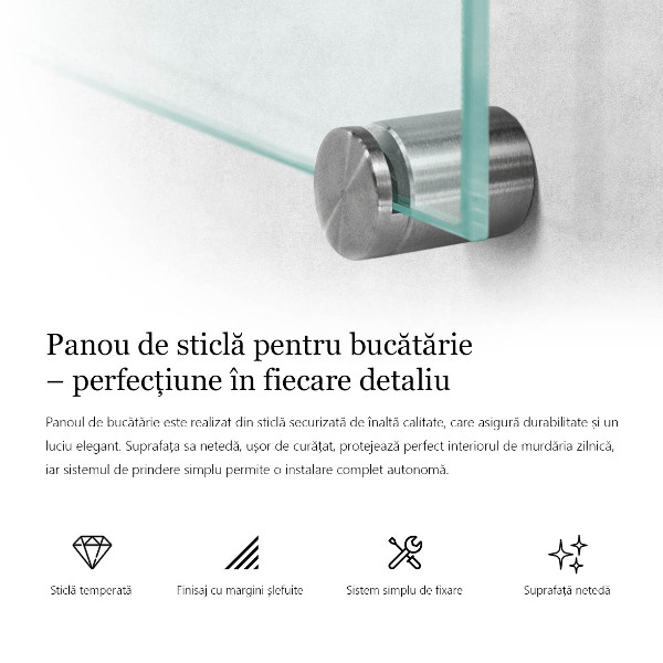 Kuhinjska obloga prozoren 60x60 cm